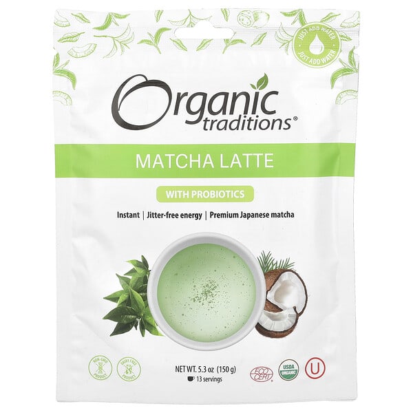 ogt00131_v_10.jpg Матча латте с пробиотиками, 150 г (5,3 унции) — Organic Traditions