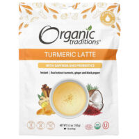 Латте из куркумы с шафраном и пробиотиками, 150 г (5,3 унции) — Organic Traditions