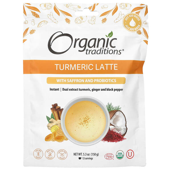 ogt00132_v_6.jpg Латте из куркумы с шафраном и пробиотиками, 150 г (5,3 унции) — Organic Traditions