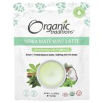 мятный латте с матча и пробиотиками, 150 г (5,3 унции) — Organic Traditions