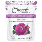 Fiber Fuel Smoothie Boost, ягодный, 300 г (10,6 унции) — Organic Traditions