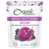 Fiber Fuel Smoothie Boost, ягодный, 300 г (10,6 унции) — Organic Traditions
