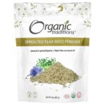 Порошок из пророщенных семян льна, 227 г (8 унций) — Organic Traditions