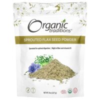 Порошок из пророщенных семян льна, 227 г (8 унций) — Organic Traditions