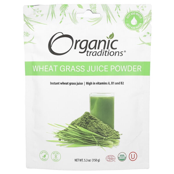 ogt01241_v_10.jpg Порошок сока из ростков пшеницы, 150 г (5,3 унции) — Organic Traditions