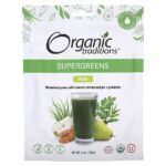 суперзелень, груша, 100 г (3,5 унции) — Organic Traditions