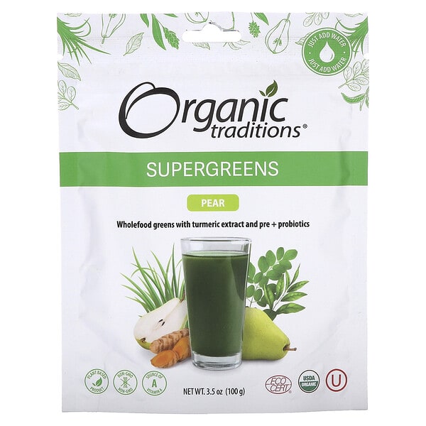 ogt02010_v_2.jpg суперзелень, груша, 100 г (3,5 унции) — Organic Traditions