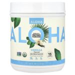 Organic Protein Powder, Vanilla, 1 lb 2.5 oz (525 g) — Aloha