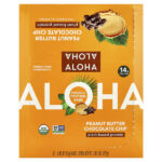 Organic Protein Bars, Peanut Butter Chocolate Chip, 12 Bars, 1.98 oz (56 g) Each — Aloha