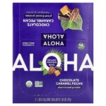 Organic Protein Bars, Chocolate Caramel Pecan, 12 Bars, 1.98 oz (56 g) Each — Aloha