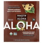 Organic Protein Bars, Chocolate Chip Cookie Dough, 12 Bars, 1.98 oz (56 g) Each — Aloha