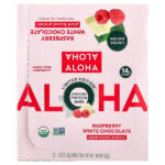 Organic Protein Bars, Raspberry White Chocolate, 12 Bars, 1.98 oz (56 g) Each — Aloha