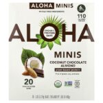Organic Protein Mini Bars, Coconut Chocolate Almond, 20 Bars, 0.85 oz (24 g) Each — Aloha