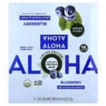 Organic Protein Bars, Blueberry, 12 Bars, 1.98 oz (56 g) Each — Aloha