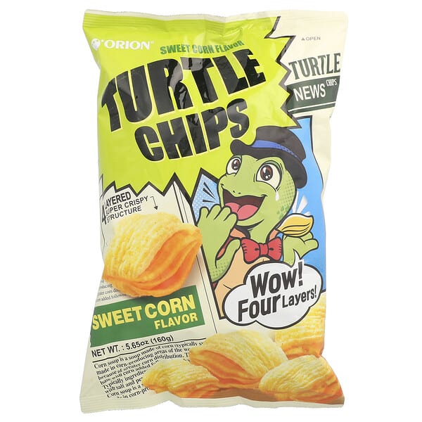 oio78450_v_2.jpg Turtle Chips, сладкая кукуруза, 160 г (5,65 унции) — Orion