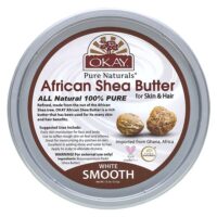 Масло африканского ши для кожи и волос, гладкий белый, 212 г (7,5 унции) — Okay Pure Naturals