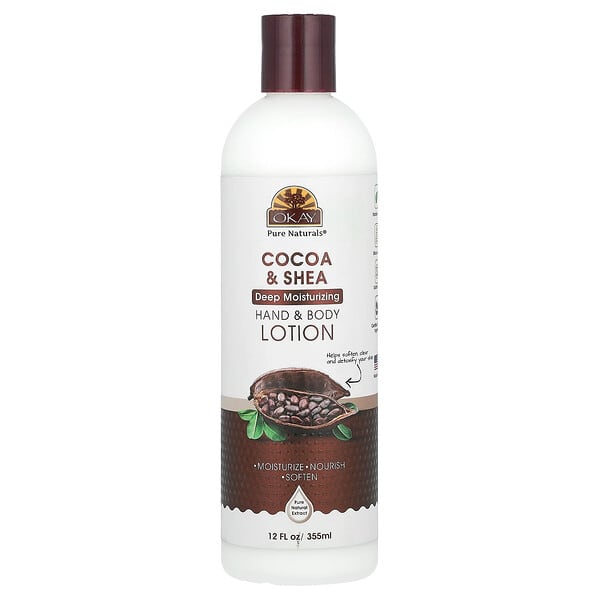 oka02558_v_16.jpg лосьон для рук и тела, какао и ши, 355 мл (12 жидк. унций) — Okay Pure Naturals