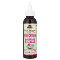 Black Jamaican Castor Oil®, натуральное масло для роста волос с кокосом и гибискусом, с биотином, 118 мл (4 жидк. унции) — Okay Pure Naturals