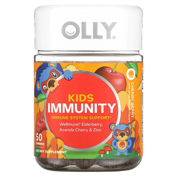 ole00546_v_8.jpg Kids Immunity, Cherry Berry, 50 жевательных таблеток — OLLY