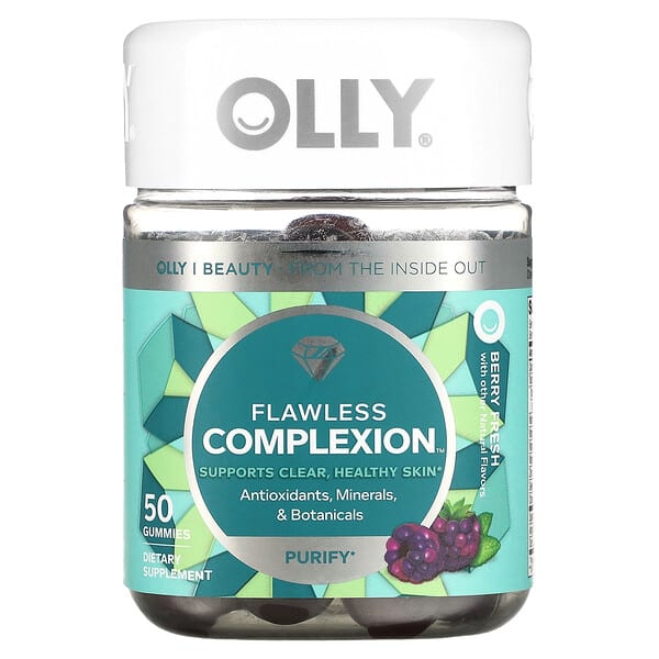 ole01526_v_8.jpg Flawless Complexion, ягодная свежесть, 50 жевательных таблеток — OLLY
