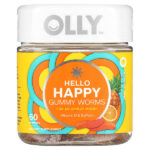 Hello Happy, жевательные мармеладки, тропический зинг, 60 жевательных таблеток — OLLY