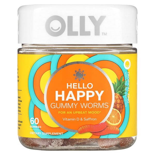 ole20040_v_8.jpg Hello Happy, жевательные мармеладки, тропический зинг, 60 жевательных таблеток — OLLY