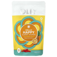 Hello Happy®, жевательные червячки, тропические фрукты, 90 жевательных конфет — OLLY