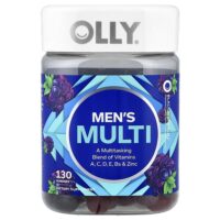 мультивитаминные жевательные таблетки для мужчин, со вкусом ежевики, 130 жевательных таблеток — OLLY