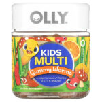 Kids Multi, Gummy Worms, кислый фруктовый пунш, 70 жевательных таблеток — OLLY