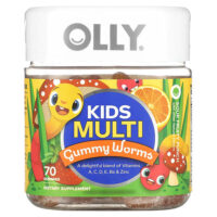 Kids Multi, Gummy Worms, кислый фруктовый пунш, 70 жевательных таблеток — OLLY