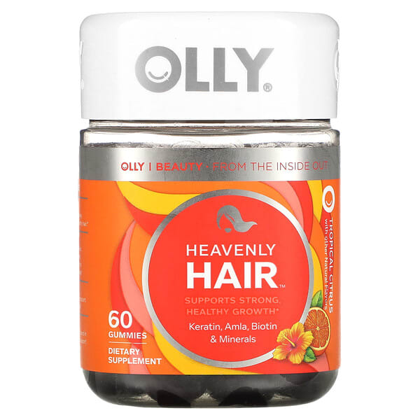 ole46253_v_8.jpg Heavenly Hair, тропический цитрус, 60 жевательных таблеток — OLLY