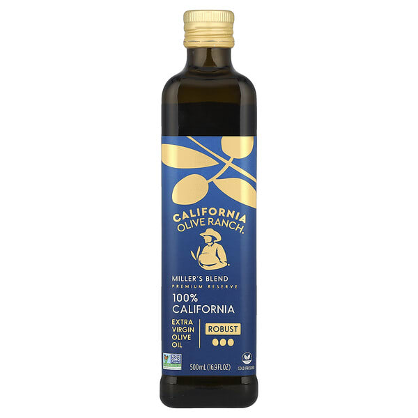 olv10003_v_89.jpg Miller's Blend, нерафинированное оливковое масло высшего качества, 100% сырья из Калифорнии, 500 мл (16,9 жидк. унции) — California Olive Ranch