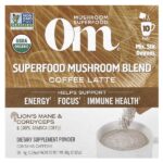 Смесь грибов Superfood, кофе латте, 10 пакетиков по 8 г (0,28 унции) — Om Mushrooms