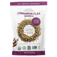 гранола из пророщенной корицы и льна, 312 г (11 унций) — One Degree Organic Foods