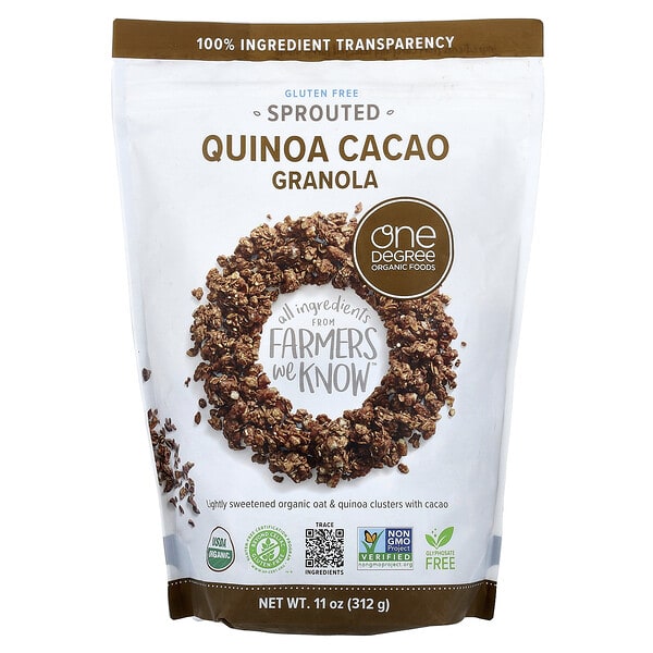ond35906_v_4.jpg гранола из пророщенного киноа и какао, 312 г (11 унций) — One Degree Organic Foods