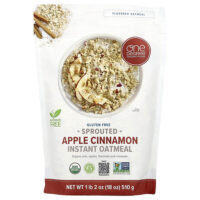 пророщенная растворимая овсянка, яблоко и корица, 510 г (18 унций) — One Degree Organic Foods