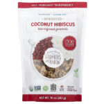пророщенная гранола с чаем, кокос и гибискус, 283 г (10 унций) — One Degree Organic Foods