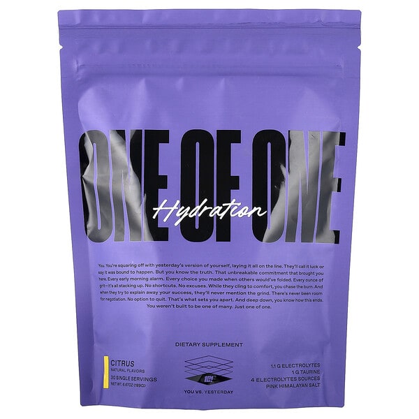 oof09005_v_6.jpg Hydration, цитрусовая добавка, 30 пакетиков, 189 г (6,67 унции) — ONE OF ONE