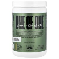 Greens + Gut Health, холодный чай с лимоном, 360 г (12,7 унции) — ONE OF ONE