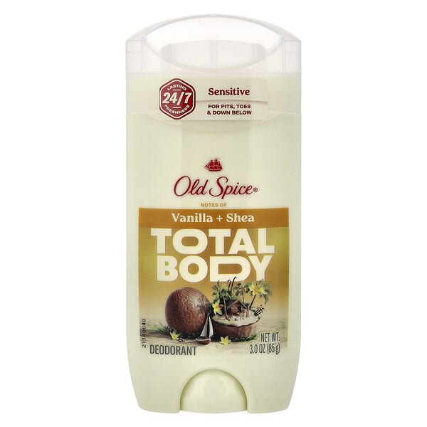 opc05892_v_24.jpg Total Body Deodorant, для чувствительной кожи, ваниль и ши, 85 г (3 унции) — Old Spice