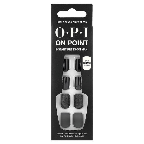 opi11408_v_18.jpg On Point, мгновенное нанесение, для наращивания волос, короткая, маленькое черное ониксовое белье, набор из 27 предметов — OPI