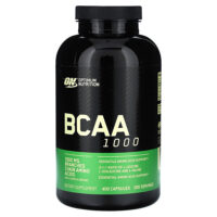 BCAA 1000, аминокислоты с разветвлённой цепью, 400 капсул (500 мг в 1 капсуле) — Optimum Nutrition