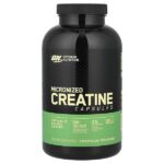 микронизированный креатин в капсулах, 200 капсул (1,25 г в 1 капсуле) — Optimum Nutrition