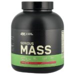 Serious Mass™, с клубничным вкусом, 2,72 кг (6 фунтов) — Optimum Nutrition