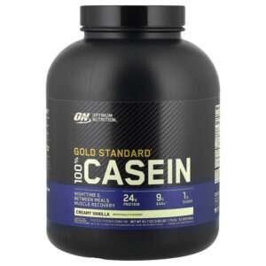 Gold Standard® 100% казеин, со вкусом ванили, 1,75 кг (3,85 фунта) — Optimum Nutrition