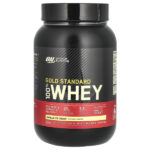 Gold Standard 100% Whey, сыворотка, ванильное мороженое, 907 кг (2 фунта) — Optimum Nutrition