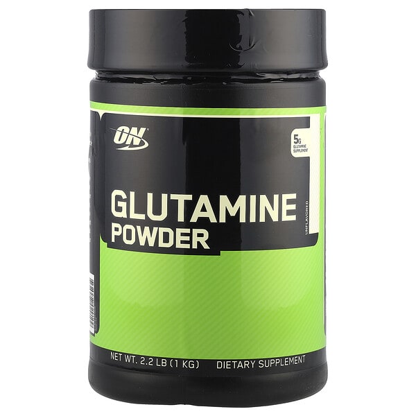 opn02910_v_73.jpg Глютамин в порошке, неароматизированный, 2,2 фунта (1 кг) — Optimum Nutrition