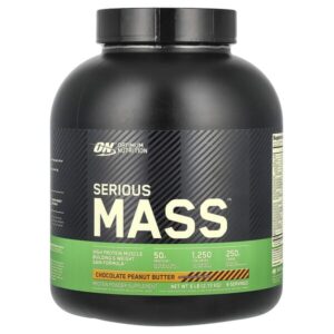 Serious Mass™, шоколадно-арахисовая паста, 2,72 кг (6 фунтов) — Optimum Nutrition