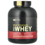 Gold Standard 100% Whey, сыворотка, клубника и сливки, 2,26 кг (4,98 фунта) — Optimum Nutrition