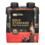 Gold Standard Protein Shake, протеиновый коктейль, шоколадный вкус, 4 упаковки по 325 мл (11 жидк. унций) — Optimum Nutrition